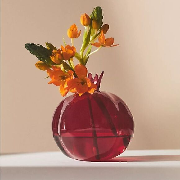 Anthropologie Pomegranate Autumn Bud Vase New In Box - Picture 2 of 3